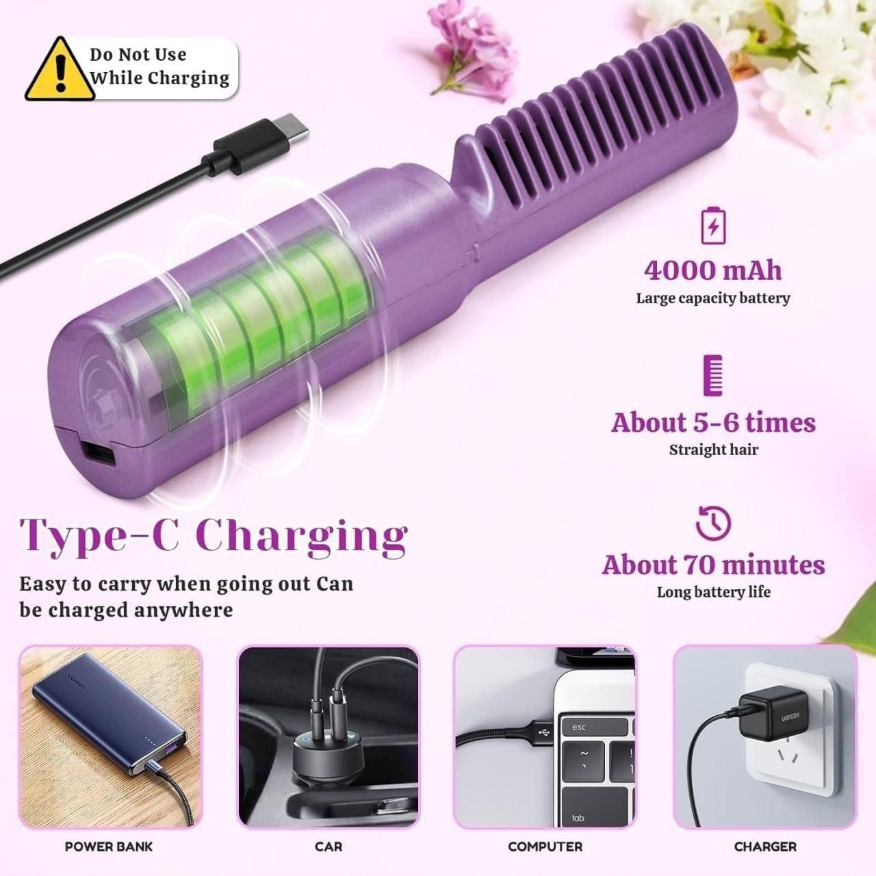 Portable Mini Adjustable Hair Straightener